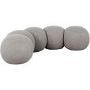Meridian Apollo Taupe Boucle Fabric Bench IMAGE 3
