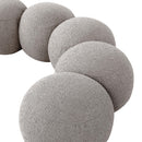 Meridian Apollo Taupe Boucle Fabric Bench IMAGE 7