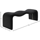  Color_Black -- Meridian Willow Vegan Leather Upholstered Bench IMAGE 10