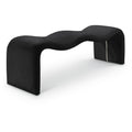  Color_Black -- Meridian Willow Vegan Leather Upholstered Bench IMAGE 1