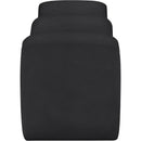  Color_Black -- Meridian Willow Vegan Leather Upholstered Bench IMAGE 4