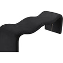 Meridian Willow Black Vegan Leather Bench IMAGE 7