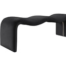  Color_Black -- Meridian Willow Vegan Leather Upholstered Bench IMAGE 8