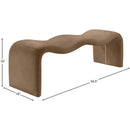  Color_Brown -- Willow Brown Vegan Leather Upholstered Bench IMAGE 10
