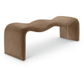  Color_Brown -- Willow Brown Vegan Leather Upholstered Bench IMAGE 1