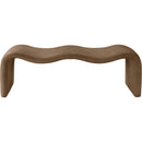  Color_Brown -- Willow Brown Vegan Leather Upholstered Bench IMAGE 3