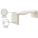  Color_Cream -- Willow Cream Vegan Leather Upholstered Bench IMAGE 11