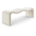  Color_Cream -- Willow Cream Vegan Leather Upholstered Bench IMAGE 1