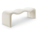  Color_Cream -- Willow Cream Vegan Leather Upholstered Bench IMAGE 1