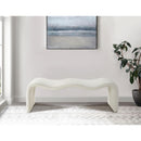  Color_Cream -- Willow Cream Vegan Leather Upholstered Bench IMAGE 2