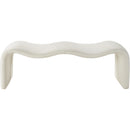  Color_Cream -- Willow Cream Vegan Leather Upholstered Bench IMAGE 3