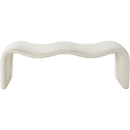Meridian Willow Cream Vegan Leather Bench IMAGE 3
