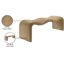  Color_Tan -- Willow Tan Vegan Leather Upholstered Bench IMAGE 11