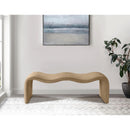  Color_Tan -- Willow Tan Vegan Leather Upholstered Bench IMAGE 2