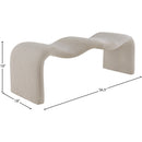  Color_Beige -- Meridian Willow Corduroy Fabric Upholstered Bench IMAGE 10