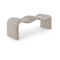  Color_Beige -- Meridian Willow Corduroy Fabric Upholstered Bench IMAGE 1