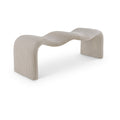 Meridian Willow Beige Corduroy Fabric Bench IMAGE 1
