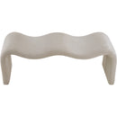  Color_Beige -- Meridian Willow Corduroy Fabric Upholstered Bench IMAGE 5