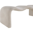  Color_Beige -- Meridian Willow Corduroy Fabric Upholstered Bench IMAGE 8