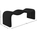 Color_Black -- Willow Black Corduroy Fabric Upholstered Bench IMAGE 10