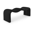 Meridian Willow Black Corduroy Fabric Bench IMAGE 1