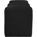  Color_Black -- Willow Black Corduroy Fabric Upholstered Bench IMAGE 4