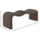  Color_Brown -- Willow Brown Corduroy Fabric Upholstered Bench IMAGE 10