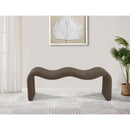  Color_Brown -- Willow Brown Corduroy Fabric Upholstered Bench IMAGE 2