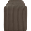  Color_Brown -- Willow Brown Corduroy Fabric Upholstered Bench IMAGE 4