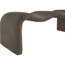  Color_Brown -- Willow Brown Corduroy Fabric Upholstered Bench IMAGE 8