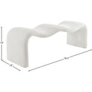  Color_Cream -- Willow Cream Corduroy Fabric Upholstered Bench IMAGE 10