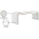 Meridian Willow Cream Corduroy Fabric Bench IMAGE 11
