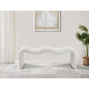  Color_Cream -- Willow Cream Corduroy Fabric Upholstered Bench IMAGE 2