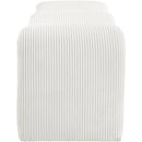 Meridian Willow Cream Corduroy Fabric Bench IMAGE 4