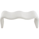 Meridian Willow Cream Corduroy Fabric Bench IMAGE 5