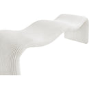 Meridian Willow Cream Corduroy Fabric Bench IMAGE 7