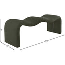  Color_Green -- Willow Green Corduroy Fabric Upholstered Bench IMAGE 10
