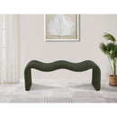  Color_Green -- Willow Green Corduroy Fabric Upholstered Bench IMAGE 2
