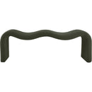  Color_Green -- Willow Green Corduroy Fabric Upholstered Bench IMAGE 3