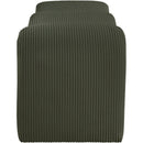  Color_Green -- Willow Green Corduroy Fabric Upholstered Bench IMAGE 4