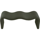 Meridian Willow Green Corduroy Fabric Bench IMAGE 5