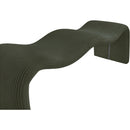 Meridian Willow Green Corduroy Fabric Bench IMAGE 7