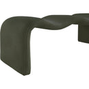  Color_Green -- Willow Green Corduroy Fabric Upholstered Bench IMAGE 8