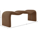  Color_Saddle -- Willow Saddle Corduroy Fabric Upholstered Bench IMAGE 10