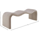  Color_Beige -- Meridian Willow Chenille Fabric Upholstered Bench IMAGE 10