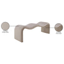  Color_Beige -- Meridian Willow Chenille Fabric Upholstered Bench IMAGE 11