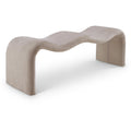  Color_Beige -- Meridian Willow Chenille Fabric Upholstered Bench IMAGE 1