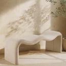 Meridian Willow Beige Chenille Fabric Bench IMAGE 2