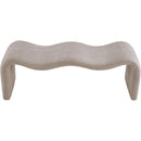  Color_Beige -- Meridian Willow Chenille Fabric Upholstered Bench IMAGE 5