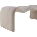  Color_Beige -- Meridian Willow Chenille Fabric Upholstered Bench IMAGE 6